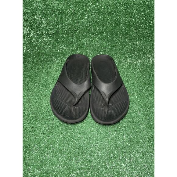 Oofos Ooriginal Recovery Sandals Black Flip Flops Men's Size 8 Women's Size 10 - Picture 7 of 9